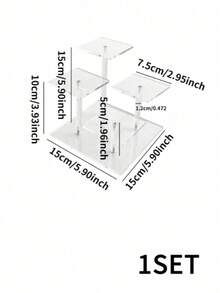 1set Clear Acrylic Display & Storage Shelf Fall Home Decor Room Decor - Clear - View 3