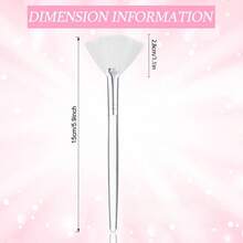 5/15件組臉部扇形面具刷，柔軟臉部塗抹刷工具，適用於果酸煥膚、彩妝、泥霜 - 彩色 - 查看 4