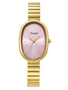 1pc Women's Casual Luxury Versatile Minimalist Vintage Quartz Watch Suitable For Daily Wear - Gold - View 7