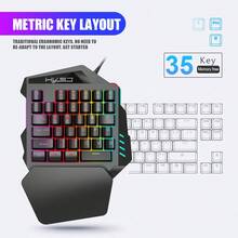 HXSJ Bàn phím chơi game một tay màng 35 phím màu sắc, nhỏ gọn & di động, kèm giá đỡ điện thoại từ nhà sản xuất - Xem 8