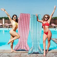 Bright Mermaid Inflatable Float Mat For Adults, PVC Water Floating Lounge Chair, Large Swimming Pool Float Lounger Beach Swim Ring(Styles & Colors Shipped Randomly) - Multicolor - View 3