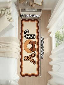 1pc Leopard Print Cute Rug, Kitchen Rug, Hallway Rug, Suitable For Bathroom, Kitchen, Outdoor, Indoor, Bedroom, Living Room, Bedside, Decorative Rug, Machine Washable, Easy To Clean, Entryway Mat, Non-Slip Bottom, Bedroom Decor Rug - Multicolor - View 10