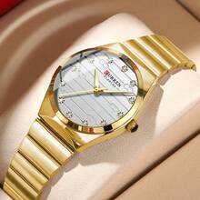 CURREN Women's Fashion Elegant Quartz Waterproof Luminous Stainless Steel Bracelet Watch - Multicolor - View 13