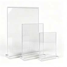 1/2pcs T-Shaped Acrylic Display Stand, Suitable For Home, Office, Retail Store, Restaurant, Wedding And Back To School Season Menu, Card And Flyer Display, Transparent Acrylic Display Stand, Blank Acrylic Sign - Multiple Specifications - View 8