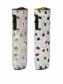 BLBLBL 1 SET (Protective Case + Replacement Tool) Multi-Color Spotted Pattern Luxury 360° Sparkling Rhinestone Handmade Large Hole Lanyard Electronic Cigarette Protective Case Accessory FOR IQOS ILUMA I ONE, Compatible With ILUMA ONE, Better Effect In Lighting Scenarios, Suitable As A Gift For Friends. - Diamond Version - View 6