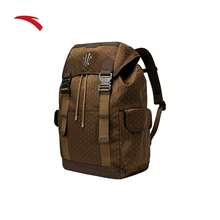 Anta Kyrie Irving Series | Kyrie Denim Vintage Floral Backpack Large Capacity Men's School Bag - Curry Brown - 3 - View 2