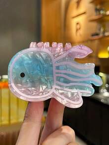 1pc Cute Colorful Jellyfish Hair Clip, Exclusive Design Personalized High-End Hair Clip, Hair Claw, Half Clip, Fashion Hair Accessory - Multicolor - View 6
