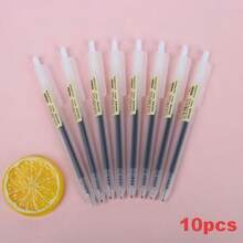 1/5/10pcs Gel Pen Set, Christmas Minimalist Retractable Gel Pens, 0.5mm Business Office Pens - Black - View 9