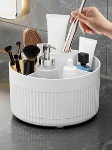 1pc Double Layer 360° Rotating Large Capacity Transparent Desktop Cosmetic Organizer, Makeup Storage, Jewelry Storage, Jewelry Storage Box - Multicolor - View 12