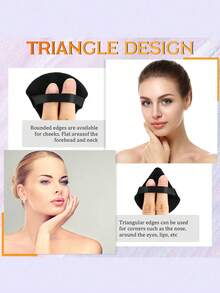 12/1pc Makeup Tool Set, 3pcs Triangle Sponge Powder Puffs, Suitable For Loose Powder Setting, Soft Triangle Powder Puffs Suitable For Body Powder Setting, 1 Set Makeup Sponge Set, Includes Sponge Powder Puffs For Liquid Foundation, Fingertip Powder Puffs For Concealer, 3pcs Makeup Sponges For Liquid Cosmetics - Multicolor - View 4