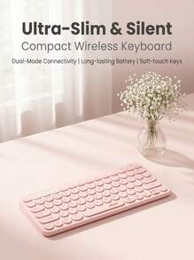 Acer Dual-Mode Wireless Charging Keyboard And Mouse Set, 2.4G Bluetooth Silent Round Keycaps, Portable Office Keyboard And Mouse, Compatible With Multiple Devices - View 19
