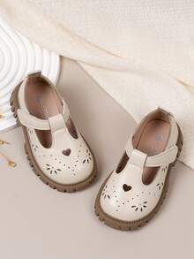 2026 Spring/Summer New Girls' Soft Sole Princess Shoes, Toddler Solid Color Korean Style Casual Shoes, Comfortable Versatile For Outdoor - Beige - View 4