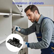 Bộ 52 món 2 trong 1 gồm 8 giá đỡ kim loại và 44 vít, đầu nối góc L 90 độ cho kệ nội thất, thanh đỡ khung giường góc dày và đầu nối thanh giường, dễ lắp đặt không cần dụng cụ phức tạp - 8 giá đỡ + 44 ốc vít - Xem 6