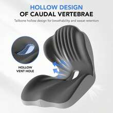 One-Piece Memory Foam Seat Cushion, Ergonomic Design, Enhanced Back Support, Breathable Hollow Structure, Suitable For Office Chairs, Hip Shaping Cushion, Relieves Long-Sitting Fatigue, Applicable To Multiple Scenarios - Multicolor - View 12