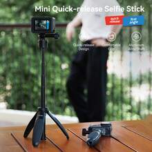 TELESIN Mini Quick Release Selfie Stick Tripod Portabel dengan Panjang yang Dapat Diatur untuk Go Pro 13 12 11 10 Max Osmo Action Action 6 5 Pro Osmo Nano Camera - View 3