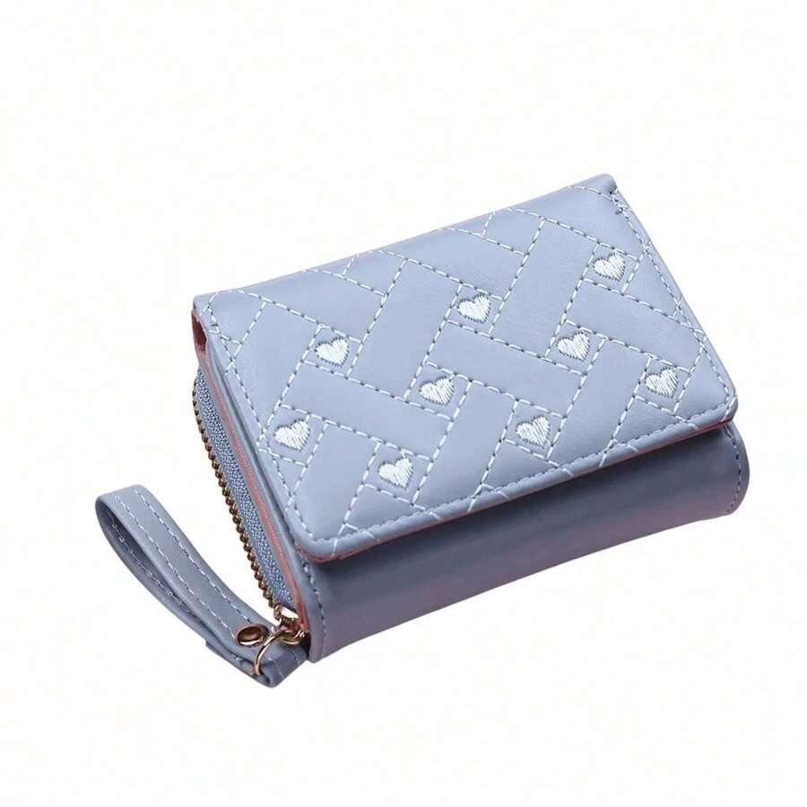 Carteira Feminina Vertical Premium Com Zíper - azul - Visão 1