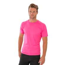 Spiro Mens Aircool T-Shirt - Flo Pink - View 2
