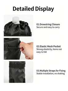 Tas Botol Air Portabel Bioyce, Tas Ponsel Sepeda Tahan Air & Hangat, Tas Penyimpanan Stang Sepeda Gunung Multifungsi - MultiWarna - View 8