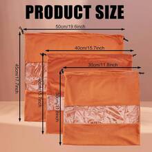 1pc Drawstring Dust-Proof Tote Bag (3 Sizes) Suede Travel Shoe Bag With Transparent Window Fabric Storage Pouch,Dust Bags For Handbags - White - View 2