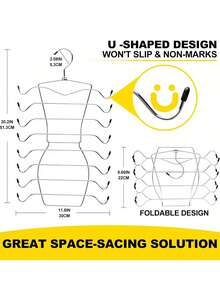 2pcs/1pc Multi-Layer Stainless Steel Folding Clothes Rack, For Underwear And Bra Drying, Multi-Functional 8/4-Layer Storage Rack, Suitable For Seamless Tank Top Organization, Non-Slip Foldable Bra Storage Rack, Small Space Storage And Organization, Holiday Gift - Multicolor - View 9