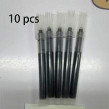 Bộ 5/10/20 ruột bút bi gel siêu mảnh, mực đen/xanh dương/đỏ, thích hợp cho trường học, văn phòng, thi cử, văn phòng phẩm, đồ dùng cần thiết cho năm học mới. - màu đen - Xem 8