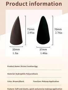 1pc Of Irregular-Shaped All-Purpose Dry-Wet Makeup Eggs - Suitable For Foundation, BB Cream, Concealer And Sunscreen. Easy To Carry, Great Choice For Holiday Gifts. - Multicolor - View 8