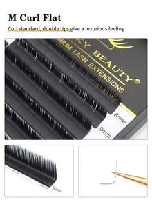 Winky Beauty Ekstensi Bulu Mata Oval Datar Campuran Panjang 8-15mm Alami Bervolume Lembut Sutra Klasik Bulu Mata Tunggal Padat Profesional 12 Baris Bulu Mata Palsu Individual Premium Hitam Matte Untuk Riasan dan Penggunaan Salon Kecantikan - View 11