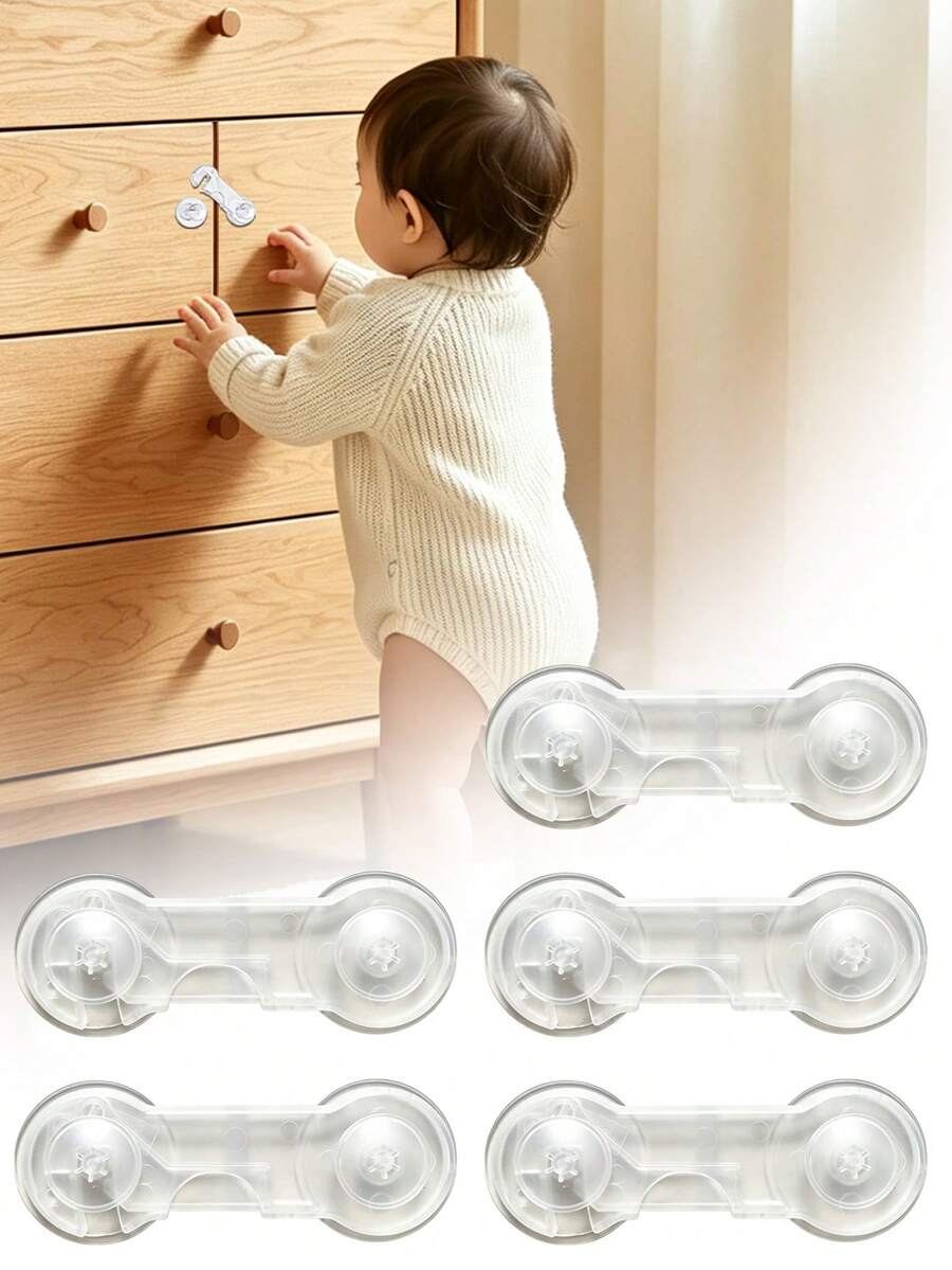 5/10 buah Gembok Pengaman Anak Multifungsi Gembok Terpisah Gembok Anti-Jepit Bayi Gembok Pintu Lemari Bayi Gembok Pengaman Transparan Gembok Pengaman Anak Transparan Gembok Laci Bayi Gembok Anti-Buka Anak Gembok Pintu Lemari Kulkas - kunci laci - View 1