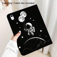 1件翻蓋式平板保護殼，附筆槽，太空人、星星、月亮圖案，相容 Honor 8/9/10/X8/X8A/X9/X8Pro/X9Pro/X9A/Matepad Pro/Matepad SE 11/Matepad 11、Apple 10th Gen/11 2025 (A16) 及 A9 等熱門機型 - 款式12 - 查看 1