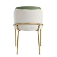 2 Modern Chairs With Angled And Adjustable Legs, Ideal For Living Rooms, Open Offices And Dining Rooms (Green And Gold) - Green - View 10