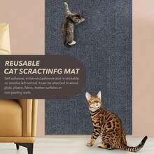 Cat Scratch Furniture Protector, Self-Adhesive Sofa Anti-Scratch Pad, Durable Cat Scratching Post Mat, Trimmable Sofa Wall Protector Pad, Cat Scratch Board - 30 X 200 cm - View 7