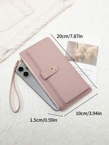 FOREVER MIYIN Card Holder Long Wristlet Wallet For Women, Multiple Colors Portable Mini Purse Bag, Coin Zipper Handheld Handbag Daily Travel Storage - Multicolor - View 12