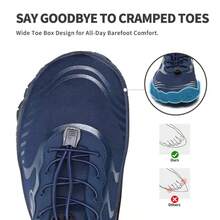 ZIITOP Water Shoes For Women, Wide Toe Box, Barefoot Quick Drying, Suitable For Beach Or Swimming - Dark Blue - View 5