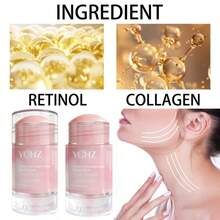 YCHZ Krim Leher Pengencang dan Pengangkat Instan dengan Triple Collagen, Stik Krim Wajah, Cocok untuk Kulit Kendur dan Kerutan Leher, Membuat Leher Tampak Lebih Kencang, Mengurangi Kerutan, Memudarkan Garis Kering, Mengurangi Tanda-Tanda Penuaan, Cocok untuk Semua Jenis Kulit, Penggunaan Salon Profesional - Satu botol - View 4