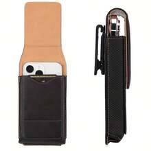 Funda para teléfono móvil con funda de cinturón, clip de cinturón y portatarjetas | Bucle de cinturón ajustable giratorio, funda de fácil limpieza | Perfecto para el desplazamiento diario - Negro - Ver 5