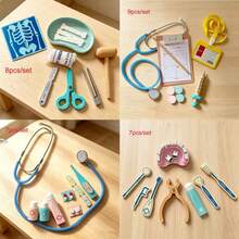 1 Set Kids Simulation Doctor Game Set With Stethoscope, Thermometer And Multiple Medical Accessories, Role Play Pretend Doctor Toy For Boys And Girls - Multicolor - View 2