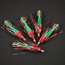 Avlcoaky 5pcs Glow Squid Jig Hook Squid Umbrella Hook Shrimp Fishing Lures Saltwater Cuttlefish Octopus Lures - Multicolor - View 6