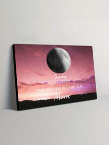 Custom Moon Phase Canvas Wall Art | Personalized Name & Date Starry Sky Map Gift | Unique Commemorative Photo Print, Perfect For Home Decor, Canvas Wall Art, Custom Poster, Poster, Room Decoration Gift. - Multicolor - View 7