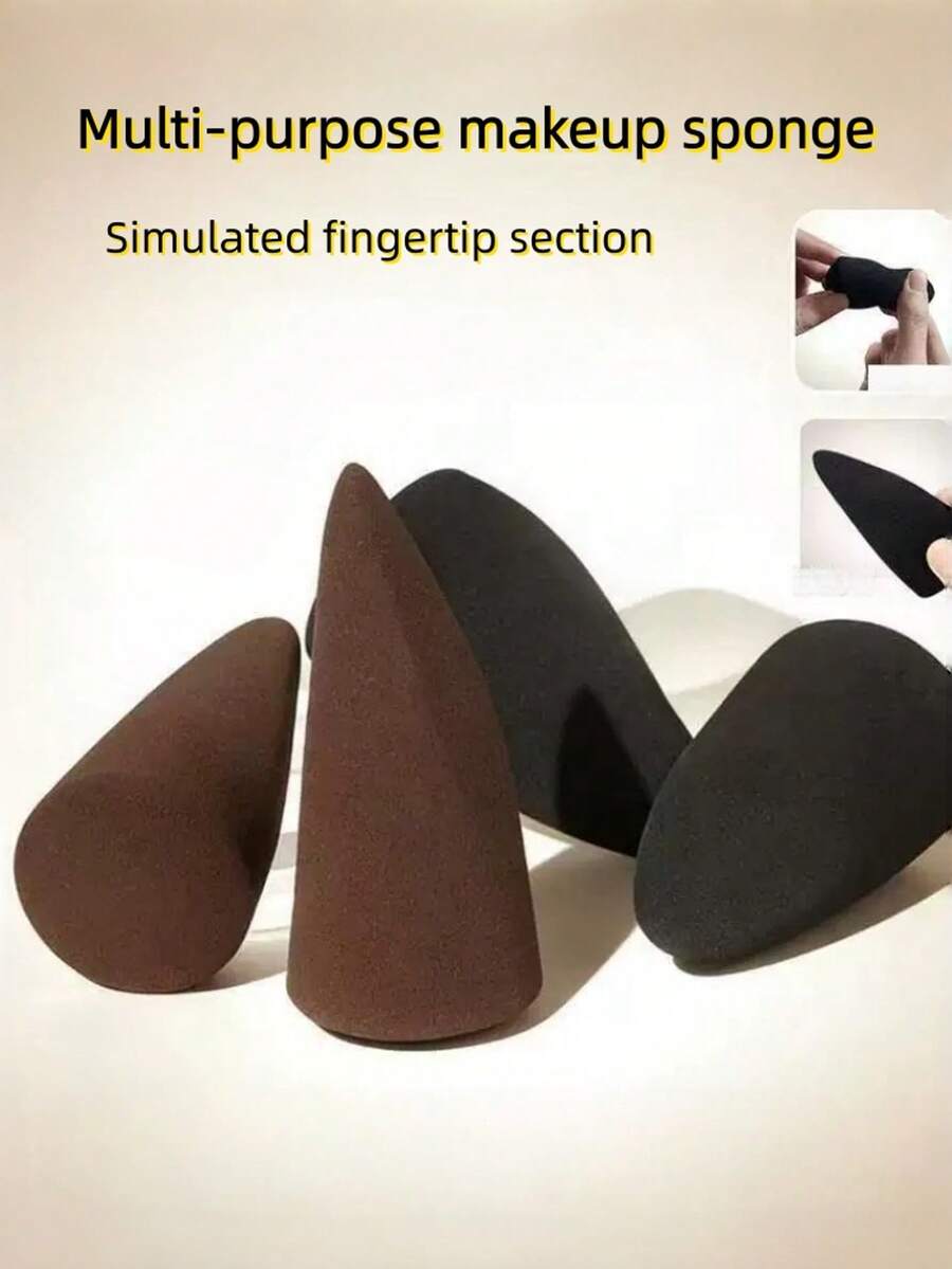 1pc Of Irregular-Shaped All-Purpose Dry-Wet Makeup Eggs - Suitable For Foundation, BB Cream, Concealer And Sunscreen. Easy To Carry, Great Choice For Holiday Gifts. - Multicolor - View 1