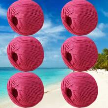 100g Hollow Yarn 2mm Linen Doll Handmade Crochet Knitting DIY Stiff Yarn For Bags And Hats - 6-pack - View 44