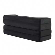 Large Multifunctional Sofa Bed Frame, Black - Black 2 Seat - View 11
