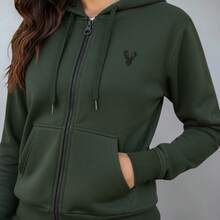 Women Two-Piece Outfits - Army Green - View 2