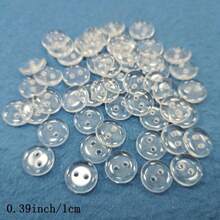 50pcs/Pack 1cm 1.5cm 1.8cm Transparent Shirt Buttons - 50 - View 3