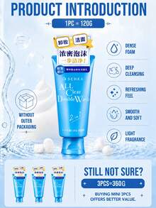 SENKA Dual Action Facial Cleanser 120g, Pembersih Cepat, Lembut & Tidak Iritasi, Pembersih Mendalam, Cocok Untuk Semua Jenis Kulit - (Penghapus riasan) Susu pembersih - View 5