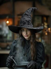 3pcs/Set 2026 New Halloween Witch Costume Gothic Style COS Full Set Witch Outfit Party Role Play Costume Unisex - Single Style - View 2