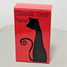 Permainan Kartu Tarot Kucing Hitam, Permainan Pesta Santai untuk Pertukaran Bahasa dan Pertemuan Sosial, Cocok untuk Hiburan Keluarga, Pesta Kartu, dan Permainan Meja. - Merah - View 7