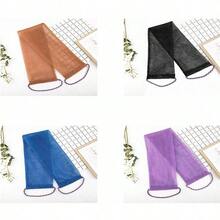 Long Mesh Back Bath Scrub Towel Set, Double Sided Gentle & Rough Exfoliating Shower Scrubber With Hanging Strap, Multi-Use Body Loofah Towel Sponge For Daily Skin Care - View 3