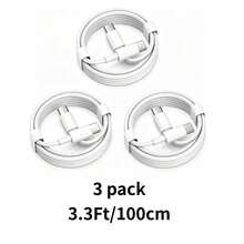 1/3 Set 3.3FT/6.6FT Fast Charging Data Transfer 2-In-1 Data Cable Compatible With Apple 17/16/15 Series, S21 To S25 Ultra Plus - 白色 - 查看 10