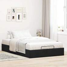 vidaXL Ottoman-Bett ohne Matratze Schwarz 180x200 cm Samt, Bettrahmen, Bettgestell mit Stauraum, Polsterbett, Bettgestell, Bettrahmen mit Stauraum - Schwarz - Übersicht 13