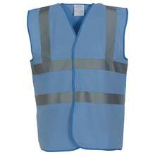 Yoko Unisex Adult Hi-Vis Waistcoat - Sky Blue - View 2